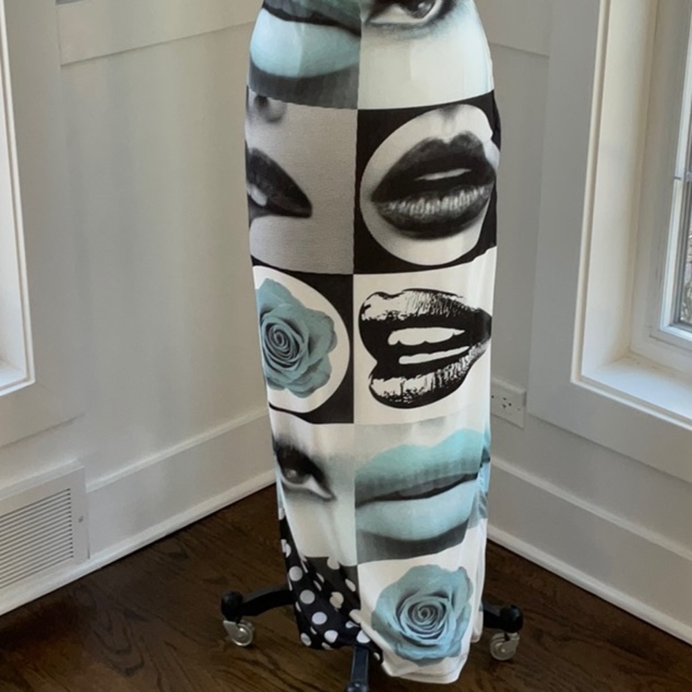 Anthropologie Mesh Graphic Maxi Dress - Picture 7 of 7